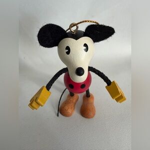 Mickey Mouse Retro Wooden Fun-E-Flex Style Christmas Ornament Disney